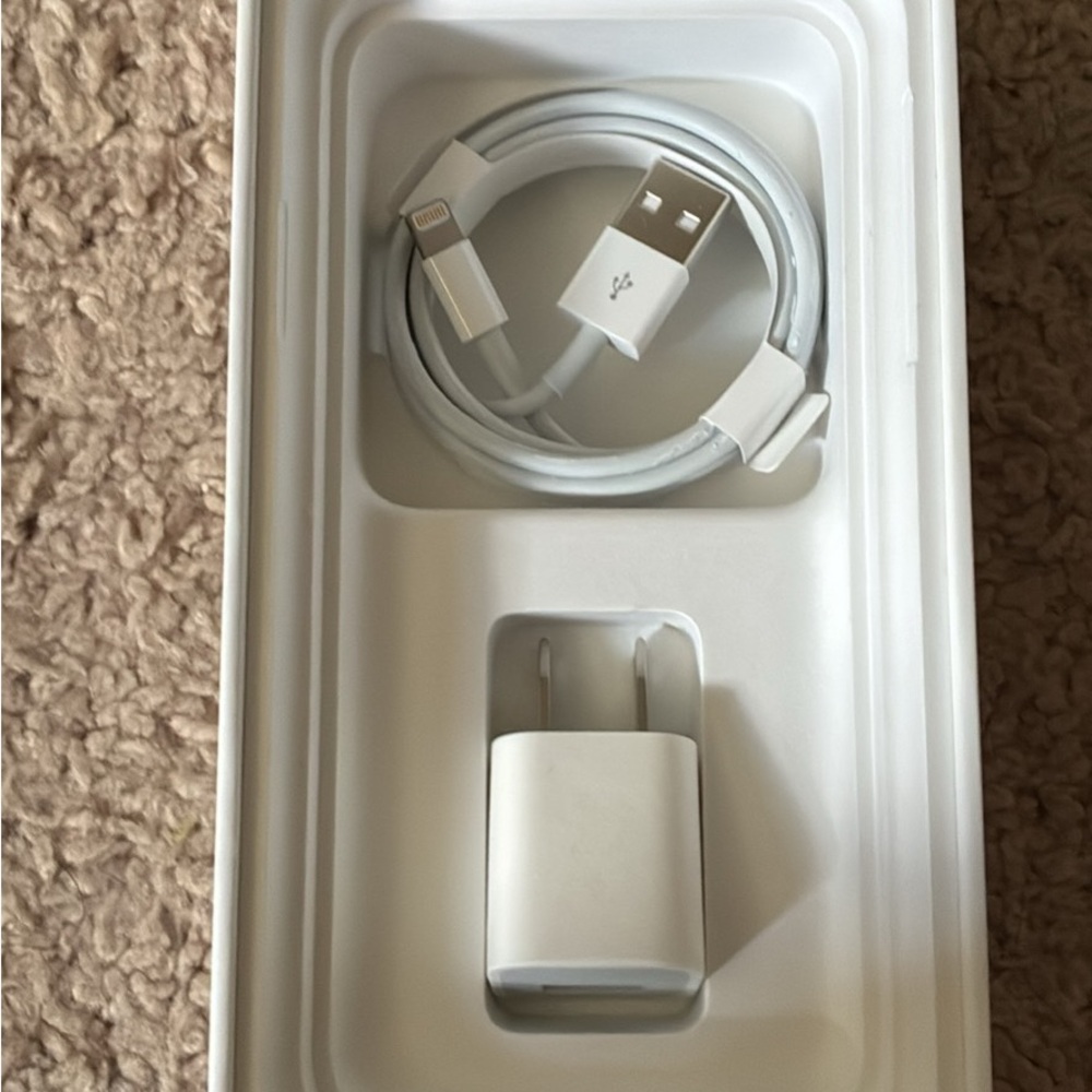 Brand new Apple White Charging Cable and Adapter